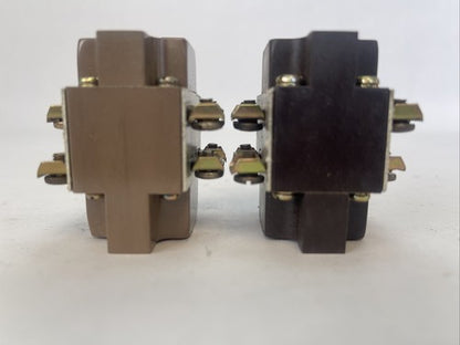 SYLVANIA CLARK PB 600V TYPE H & HO CONTACT BLOCK 2 N.O.-2N.C. CONTACTS(LOT OF 2)4