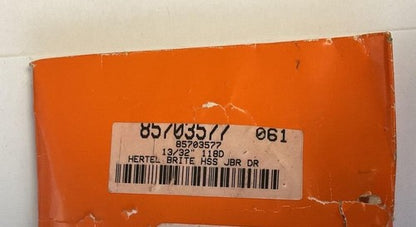 HERTEL 13/32 85703577 118DEG BRITE HIGH SPEED JOBBER DRILL BIT ***LOTOF6***1