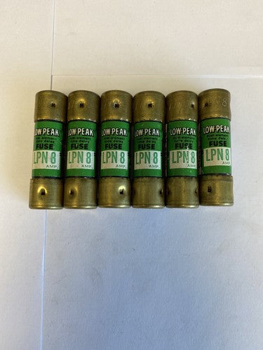 Bussmann Low-Peak LPN8 8A 250V Fuse "Lot of 6"0