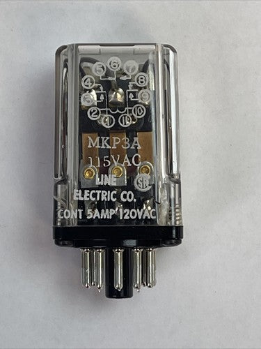 LINE ELECTRIC MKP3A RELAY 120VAC 5AMP COIL 115VAC0