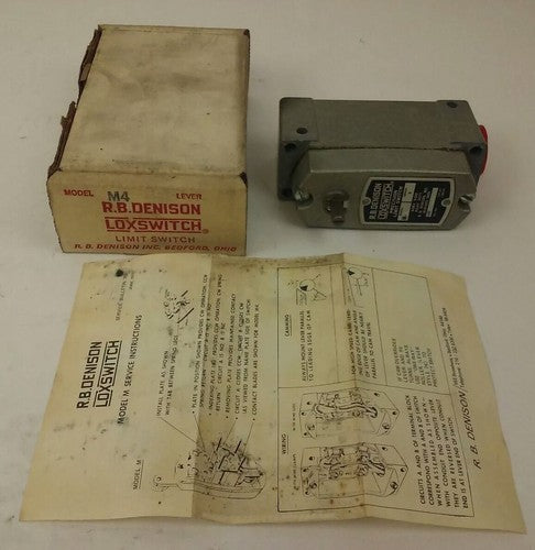 R.B.DENISON M4 SERIES D PRECISON LIMIT SWITCH, NEMA B600, 600V, 30A, MODEL M0