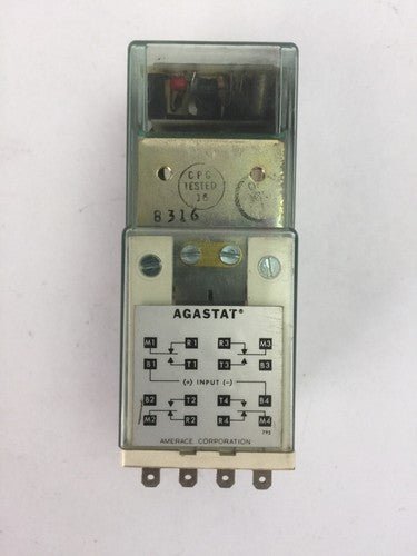 AGASTAT ETR14D3I002 RELAY COIL 125VDC TIMING 2-60 MIN.4