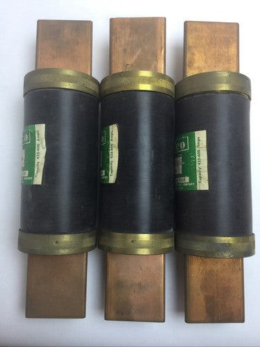 CEFCO 500 RENEWABLE FUSE 500AMP 250VAC (LOT OF 3)2