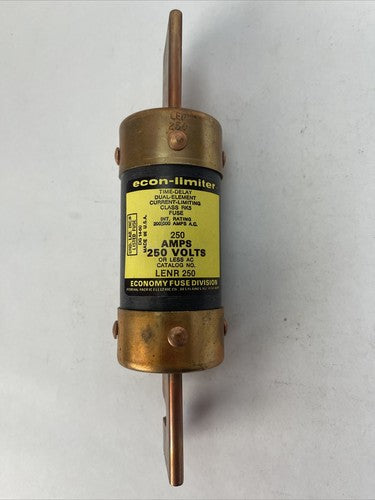 ECONOMY LENR 250 ECON-LIMITER FUSE 250A 250VAC TIME DELAY DUAL ELEMENT CURRENT0