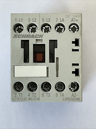 SCHRACK LSRD2245 CONTACTOR 20A 600VAC 3PH 10HP COIL 24VDC0
