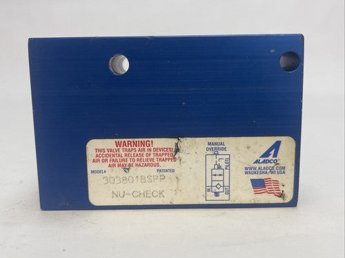 ALADCO 303801BSPP NU-CHECK VALVE0