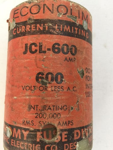 FEDERAL PACIFIC ELECTRIC JCL-600 ECONOLIM CURRENT LIMITING FUS 600AMP 600VAC1