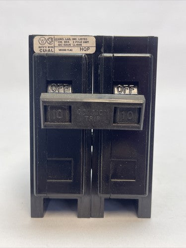 CUTLER HAMMER / WESTINGHOUSE HQP2010 CIRCUIT BREAKER 10AMP 2POLE 120/240VAC0