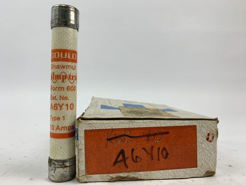 Gould Shawmut Amp-trap A6Y10 10A 600VAC Fuse "Lot of 10"0