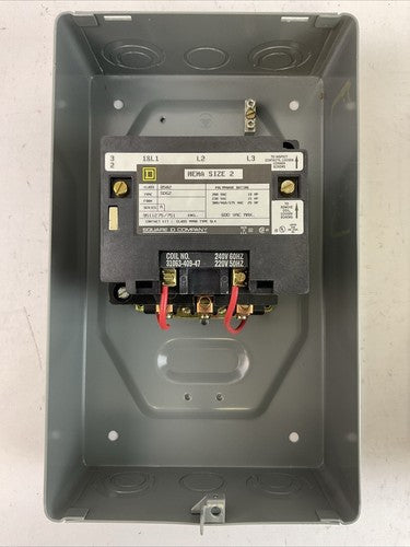 SQUARE D 8502 SDG2V03 SER A AC MAGNETIC NEMA RATED CONTACTOR IN TYPE 1 ENCLOSURE1