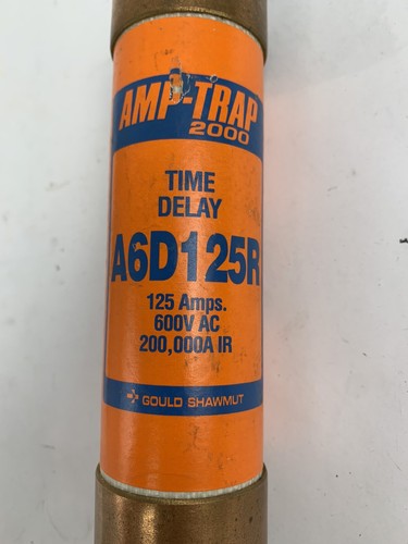 Gould Shawmut Amp-trap 2000 A6D125R 125A 600V Class RK1 Fuse "Lot of 2"2