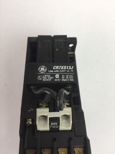 GE STARTER CR7ZB CONTACTOR 600VAC 25A 10HP COIL 24V CR7G1TN RELAY 10-13A  3