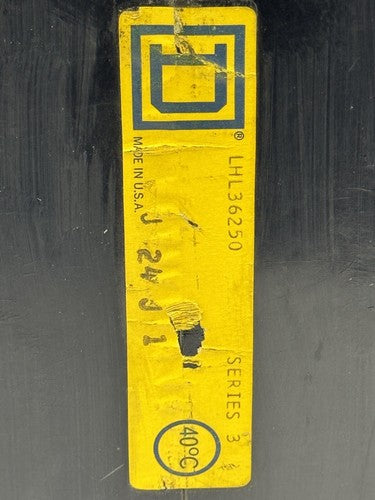 SQUARE D - LHL36250 SER. 3-MOLDED CASE CIRCUIT BREAKER -250 AMP, 3 POLE, 600 VAC3