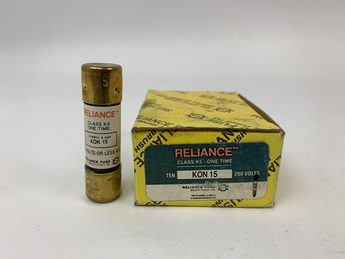 Reliance One TIme KON15 15A 250V  Fuse "Lot of 10"0