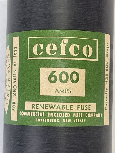 CEFCO RENEWABLE FUSE 600AMP 250V1