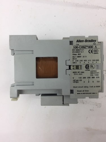 ALLEN BRADLEY 100-C09Z*400 CONTACTOR WITH 100-FSD250 SURGE SUPPRESSOR 2