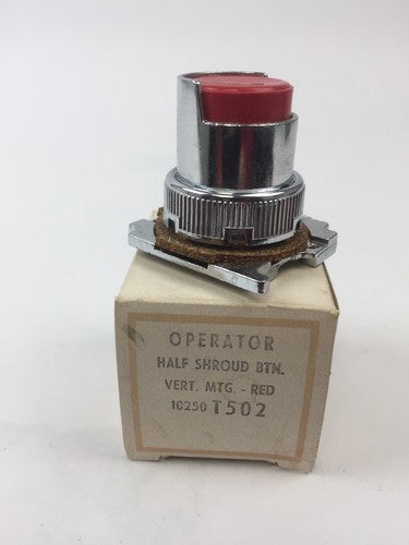 CUTLER HAMMER 10250T502 OPERATOR HALF SHROUD BTN VERT MTG RED 0