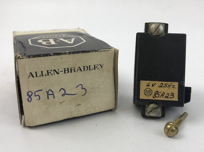 ALLEN BRADLEY 85A23 COIL, 6V @ 25HZ. NEW GREAT CONDITION, NEW SURPLUS0