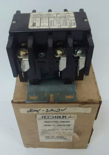 ARROW HART ACC340UM20 INDUSTRIAL CONTROL MAGNETIC CONTACTOR 4P 600V 40A0