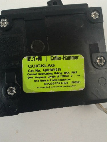 CUTLER HAMMER QBHW1015 CIRCUIT BREAKER ONE POLE 7