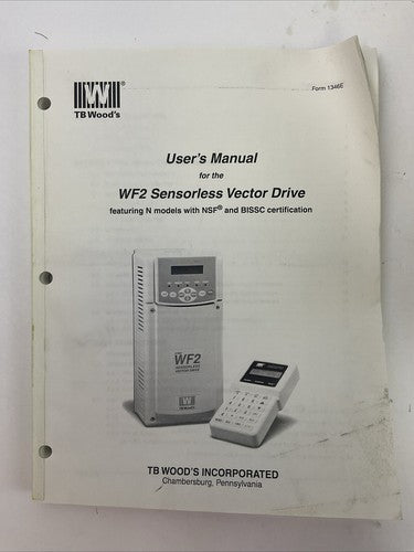 TB WOOD'S WF2C2S020B SENSORLESS VECTOR DRIVE OUTPUT 2HP 0-200/230V 3PH 7.8/6.8A8