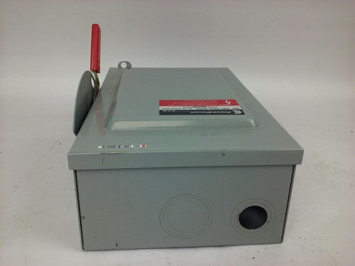 POWER MASTER, G322NFK, SAFETY SWITCH, 60A, 3 POLE, 240V, NON FUSIBLE, USED6