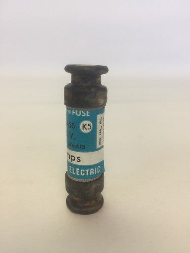 GE GF6A15 CLASS K5 CLF FUSE 15AMP 250VAC (LOT OF 6)1