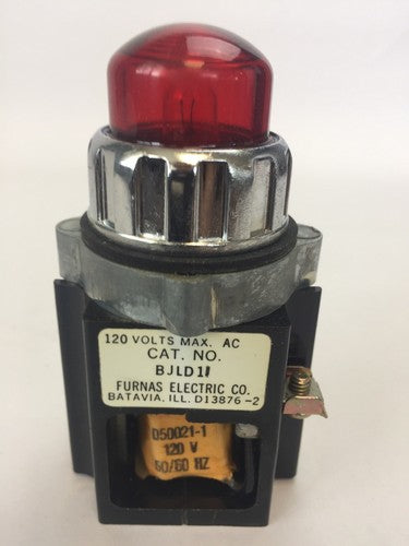 FURNAS BJLD11 OIL TIGHT PILOT LIGHT 120VAC RED LENS1