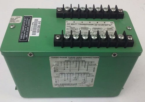 OHIO SEMITRONIC, GW5-004E AC WATT TRANDUCER, 3PH, 3W, TWO ELEMENT, 0-150V, 0-5A0