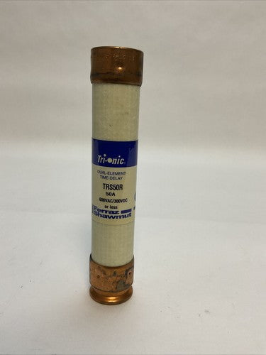 FERRAZ SHAWMUT TRS50R 50A 600VAC 300VDC TRI-ONIC FUSE DUAL ELEMENT TIME-DELAY0