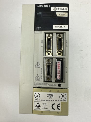 MITSUBISHI MDS-B-SVJ2-06 SERVO DRIVE H/W VER M OUTPUT 3.6A 3PH 170V POWER 0.6kW0