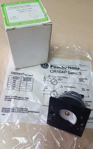 GE CR104PSG76B 3 Position Selector Switch0