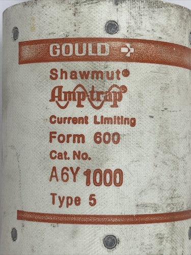 GOULD SHAWMUT A6Y1000 AMP-TRAP CURRENT LIMITING FUSE FORM 600 1000A 600VAC TYPE1