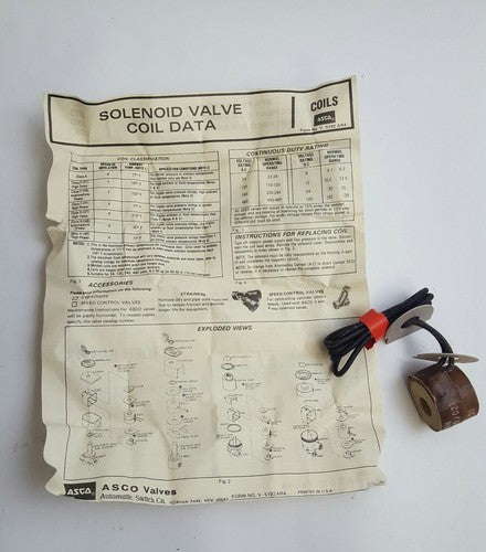 NEW ASCO 101-899-1-D SOLENOID VALVE COIL COIL 1018991D, VOLTS 120/60, 110/50HT1