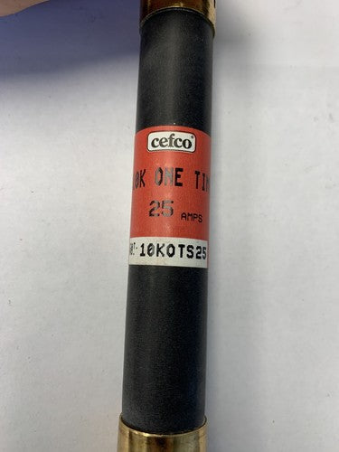 Cefco 10KOTS25 25A 600V Class H Fuse "Lot of 3"1