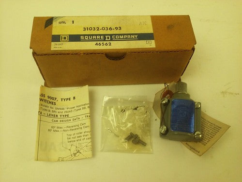 SQUARE D 31032-036-93 TURRET HEAD FOR LIMIT SWITCH, CLASS 9007 TYPE BN 0