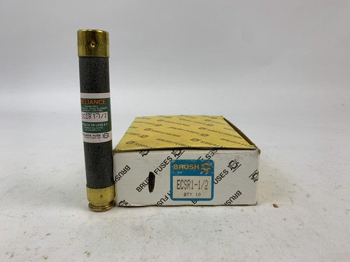 Brush Reliance Time-Delay Dual-Element ECSR1-1/2 1 1/2A 600V Fuse "Lot of 10"0
