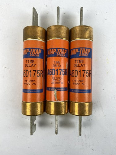 Gould Shawmut Amp-trap 2000 A6D175R 175A 600V Fuse "Lot of 3"0