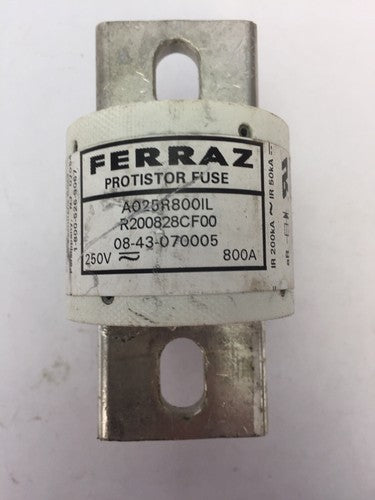 FERRAZ A025R800IL PROTISTOR FUSE 250VAC 800A R200828CF00 (LOT OF 3)0