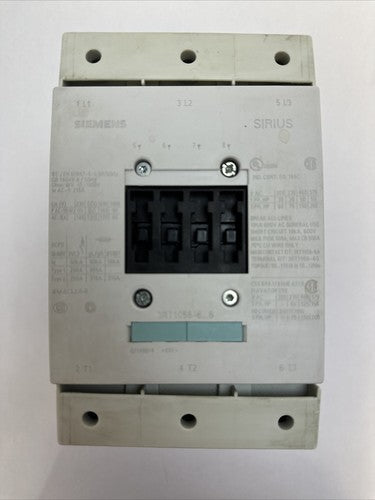 SIEMENS 3RT1056-6NF36 CONTACTOR 195A 600VAC 3PH 200HP COIL 96-127VDC0