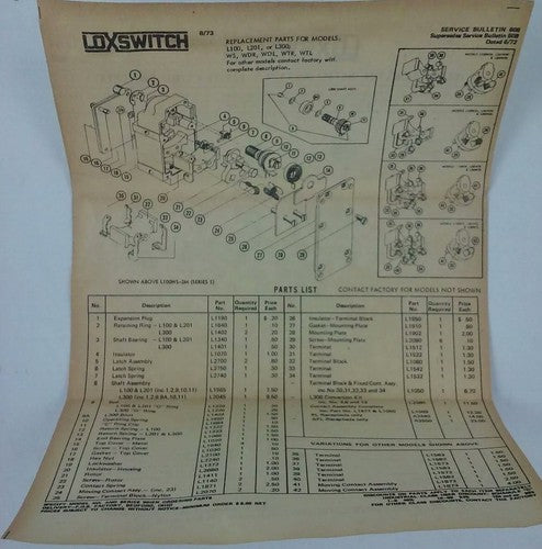 R.B.DENISON PL300WDR2M4, SERIES D,LOX-SWITCH LIMIT SWITCH,600V,NEW SURPLUS,PL3009