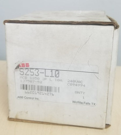 ABB CIRCUIT BREAKER  S 253 L 10A 240VAC3