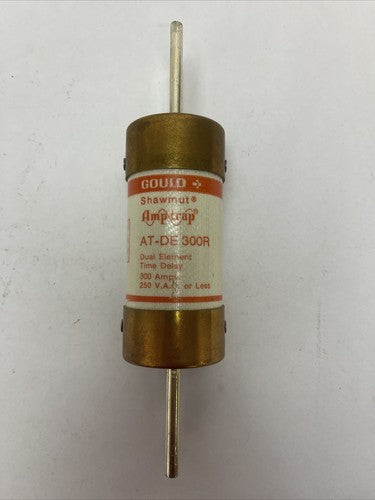 GOULD SHAWMUT AT-DE 300R AMP-TRAP DUAL ELEMENT CLASS RK5 FUSE 250VAC 300AMP0