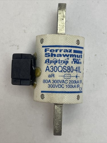 FERRAZ SHAWMUT A30QS80-4IL SEMICONDUCTOR FUSE AMP-TRAP 80AMP 300V0