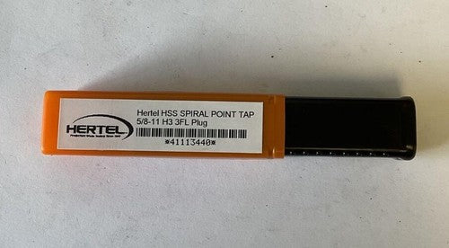 HERTEL HSS SPIRAL POINT TAP 5/8-11 H3 3FL PLUG 411134400
