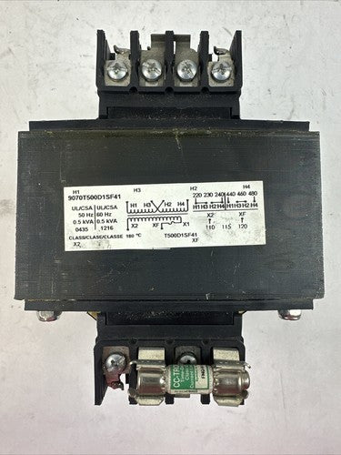 SQUARE D 9070T500D1SF41 TRANSFORMER 0.5kVA0