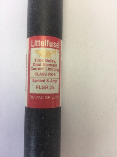 LITTELFUSE FLSR25 SLO-BLO FUSE 600VAC 25AMPS TIME DELAY DUAL ELEMENT (LOT OF 5) 1