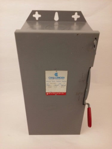 CHALLENGER HD361SNC, SAFETY SWITCH, TYPE 1 INDOOR, 30A, 600V, 3P, FUSIBLE, NEW0