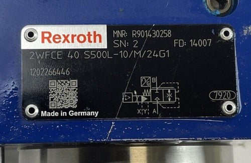 REXROTH R901430258 PORPORTIONAL CARTRIDGE VALVE 2WFCE40S500L-10/M/24G11