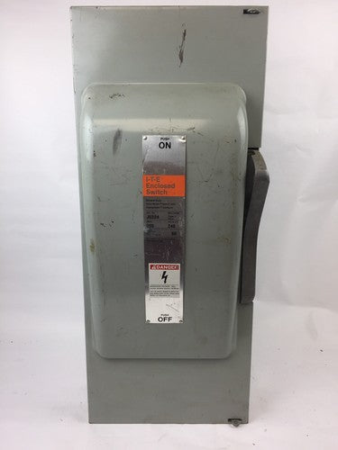 ITE JU324 VACU-BREAK SWITCH WITH CLAMPMATIC CONTACTS 200 AMPS 240 VAC TYPE 10